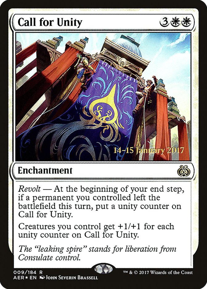 Call for Unity [Aether Revolt Prerelease Promos] | Good Games Modbury