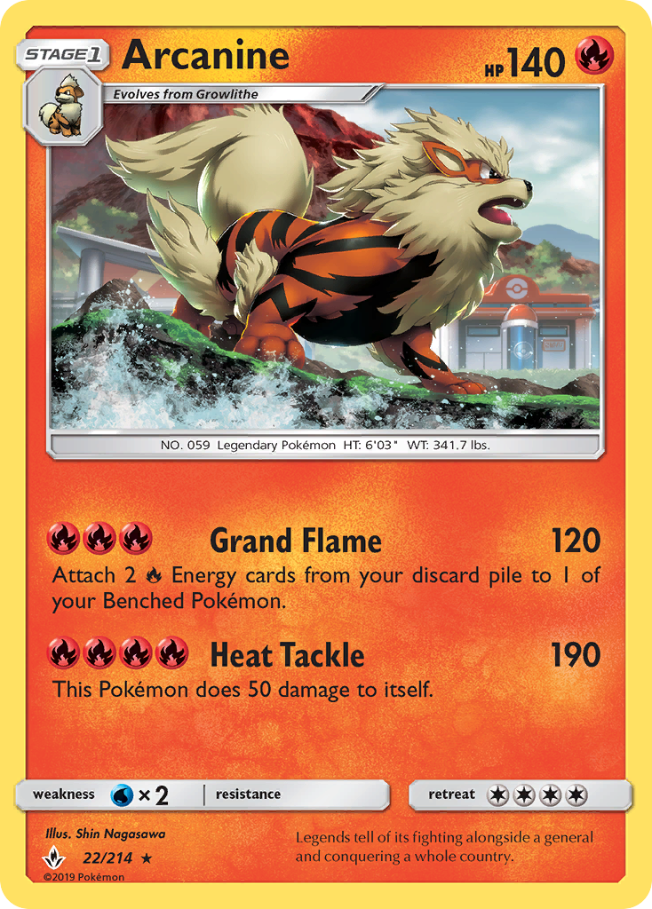 Arcanine (22/214) [Sun & Moon: Unbroken Bonds] | Good Games Modbury