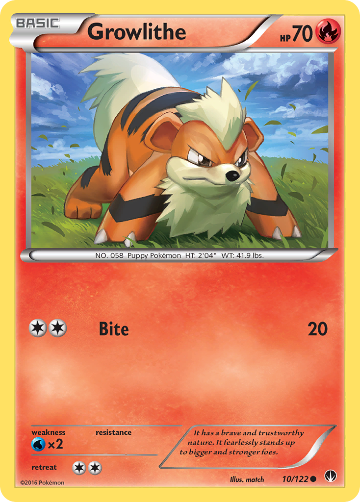 Growlithe (10/122) [XY: BREAKpoint] | Good Games Modbury