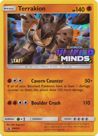 Terrakion (SM205) (Staff Prerelease Promo) [Sun & Moon: Black Star Promos] | Good Games Modbury