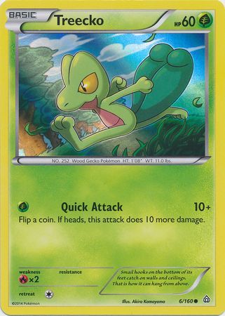 Treecko (6/160) (Sheen Holo) [XY: Primal Clash] | Good Games Modbury