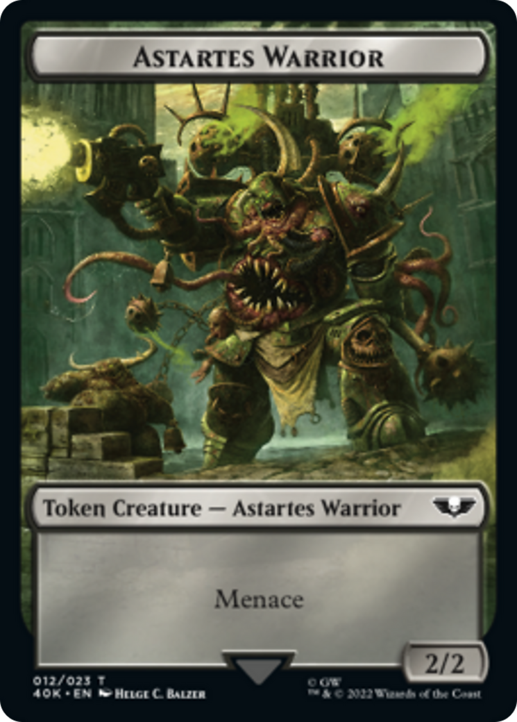 Astartes Warrior // Plaguebearer of Nurgle Double-sided (Surge Foil) [Universes Beyond: Warhammer 40,000 Tokens] | Good Games Modbury