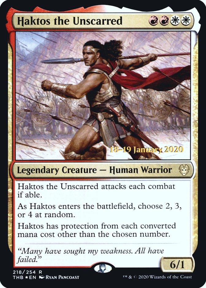 Haktos the Unscarred [Theros Beyond Death Prerelease Promos] | Good Games Modbury