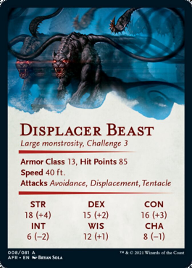 Displacer Beast Art Card [Dungeons & Dragons: Adventures in the Forgotten Realms Art Series] | Good Games Modbury