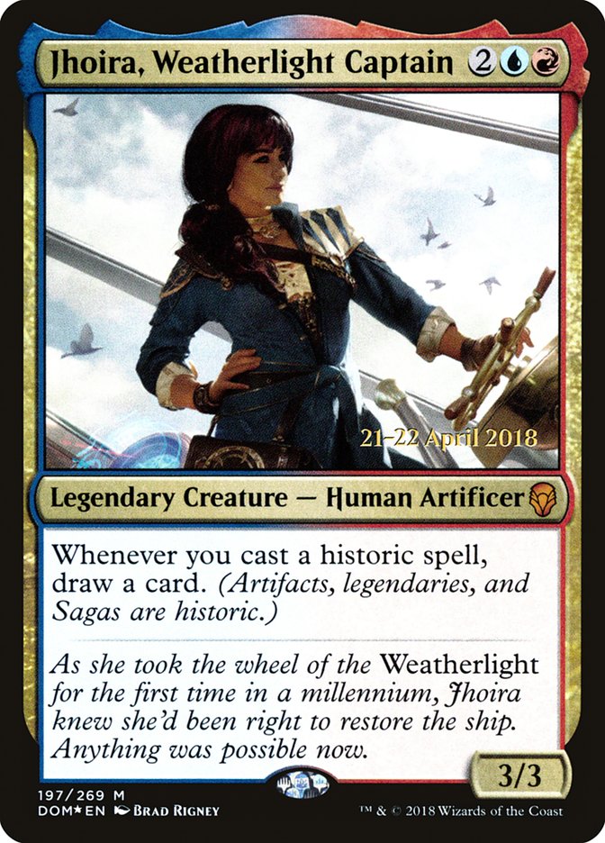 Jhoira, Weatherlight Captain [Dominaria Prerelease Promos] | Good Games Modbury