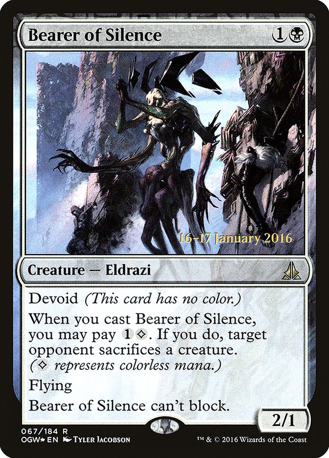 Bearer of Silence [Oath of the Gatewatch Prerelease Promos] | Good Games Modbury