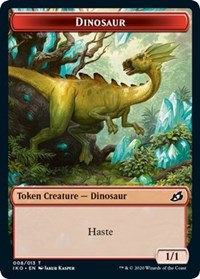 Dinosaur // Human Soldier (004) Double-Sided Token [Ikoria: Lair of Behemoths Tokens] | Good Games Modbury