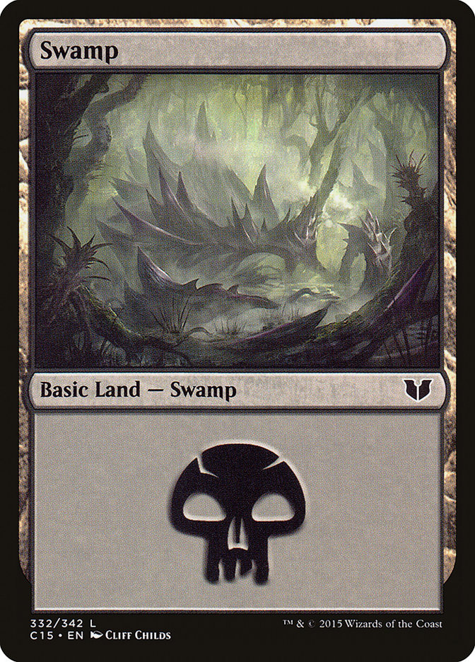 Swamp (332) [Commander 2015] | Good Games Modbury