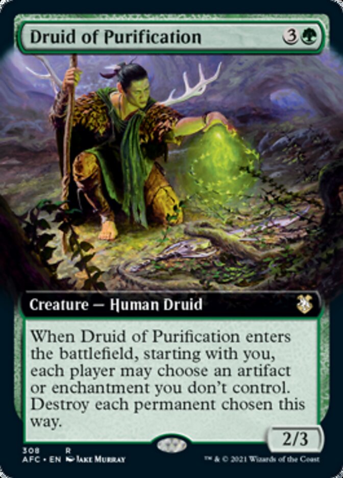 Druid of Purification (Extended Art) [Dungeons & Dragons: Adventures in the Forgotten Realms Commander] | Good Games Modbury