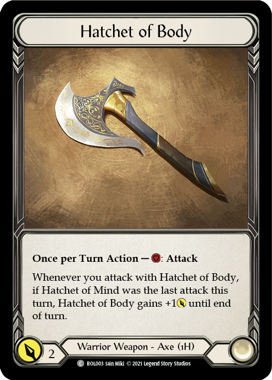 Hatchet of Body [BOL003] (Monarch Boltyn Blitz Deck) | Good Games Modbury
