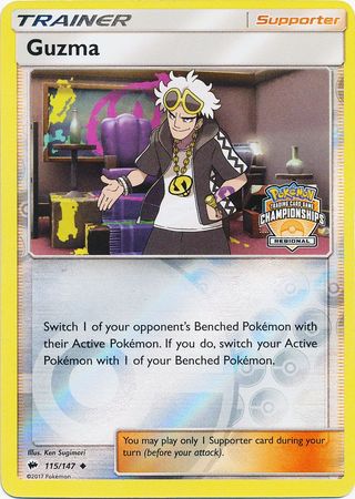 Guzma (115/147) (League Promo) [Sun & Moon: Burning Shadows] | Good Games Modbury