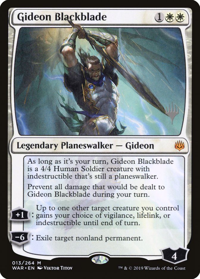 Gideon Blackblade (Promo Pack) [War of the Spark Promos] | Good Games Modbury