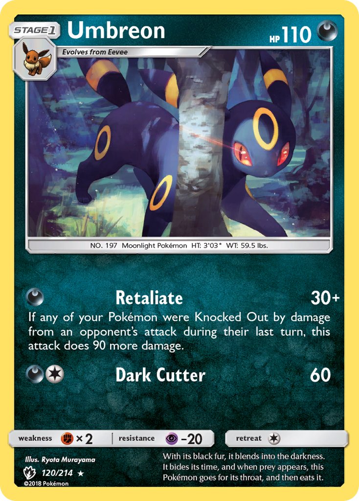 Umbreon (120/214) (Cosmos Holo) (Blister Exclusive) [Sun & Moon: Lost Thunder] | Good Games Modbury