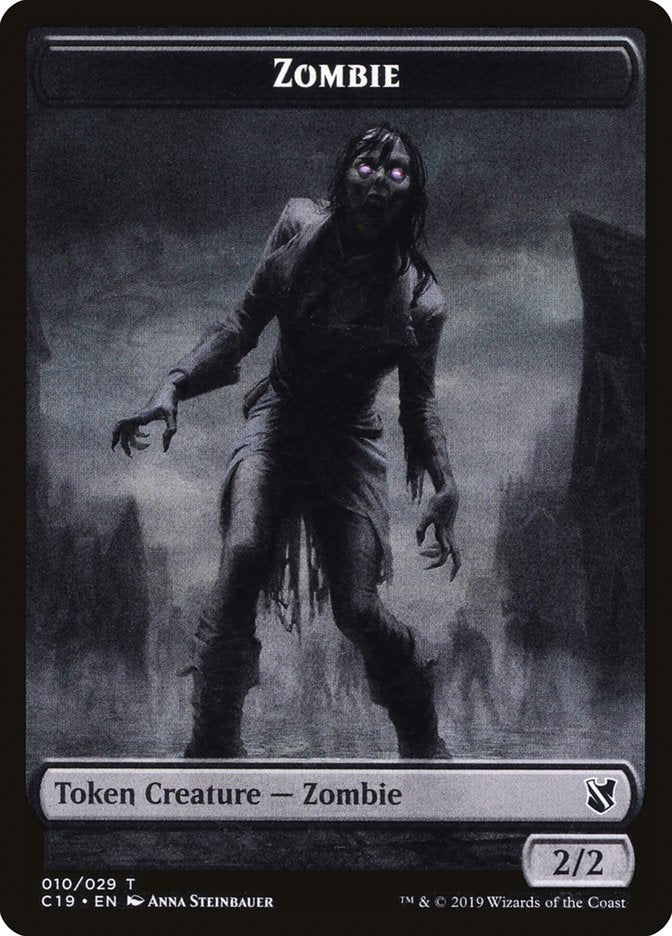 Ob Nixilis, Reignited Emblem // Zombie (010) Double-Sided Token [Commander 2019 Tokens] | Good Games Modbury