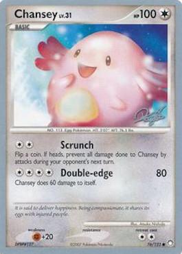 Chansey LV.31 (76/123) (Bliss Control - Paul Atanassov) [World Championships 2008] | Good Games Modbury