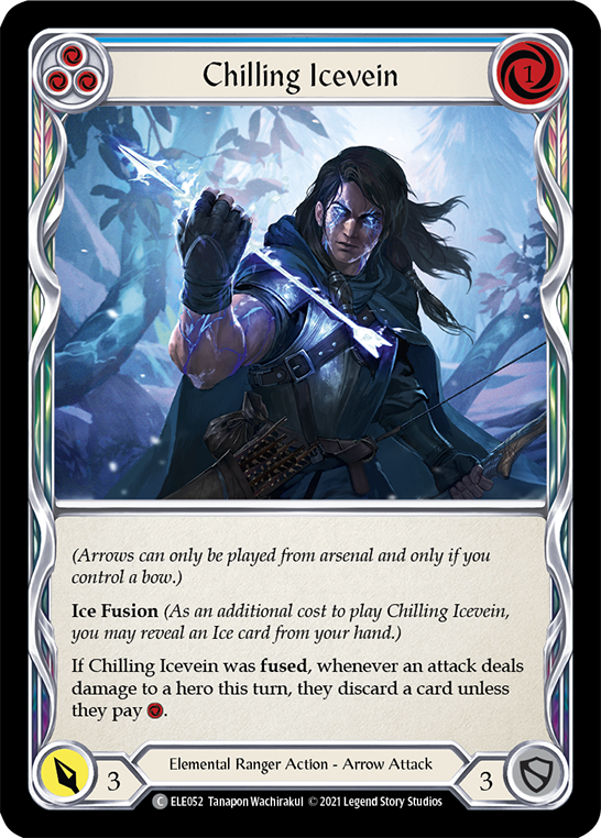 Chilling Icevein (Blue) [ELE052] (Tales of Aria)  1st Edition Rainbow Foil | Good Games Modbury