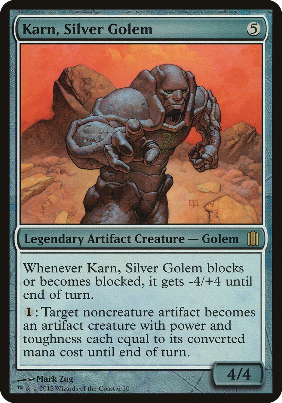 Karn, Silver Golem (Oversized) [Commander's Arsenal Oversized] | Good Games Modbury