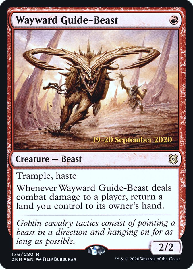 Wayward Guide-Beast [Zendikar Rising Prerelease Promos] | Good Games Modbury