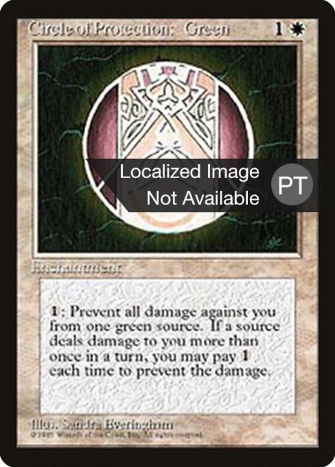 Circle of Protection: Green [Fourth Edition (Foreign Black Border)] | Good Games Modbury