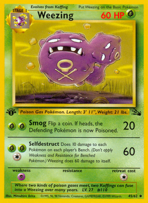 Weezing (45/62) [Fossil 1st Edition] | Good Games Modbury