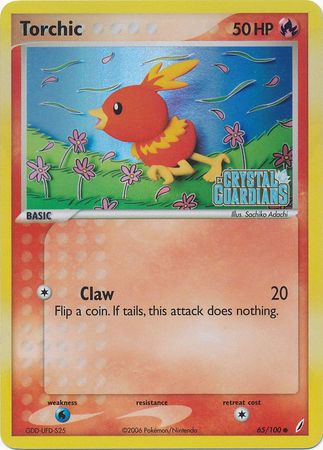 Torchic (65/100) (Stamped) [EX: Crystal Guardians] | Good Games Modbury