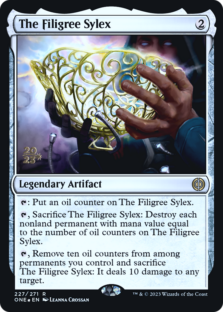 The Filigree Sylex [Phyrexia: All Will Be One Prerelease Promos] | Good Games Modbury