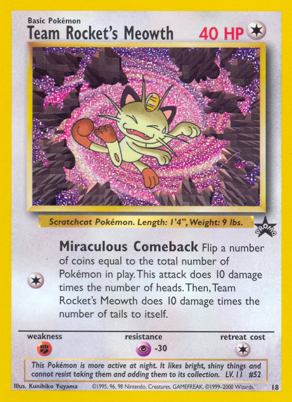 Team Rocket's Meowth (18) [Wizards of the Coast: Black Star Promos] | Good Games Modbury