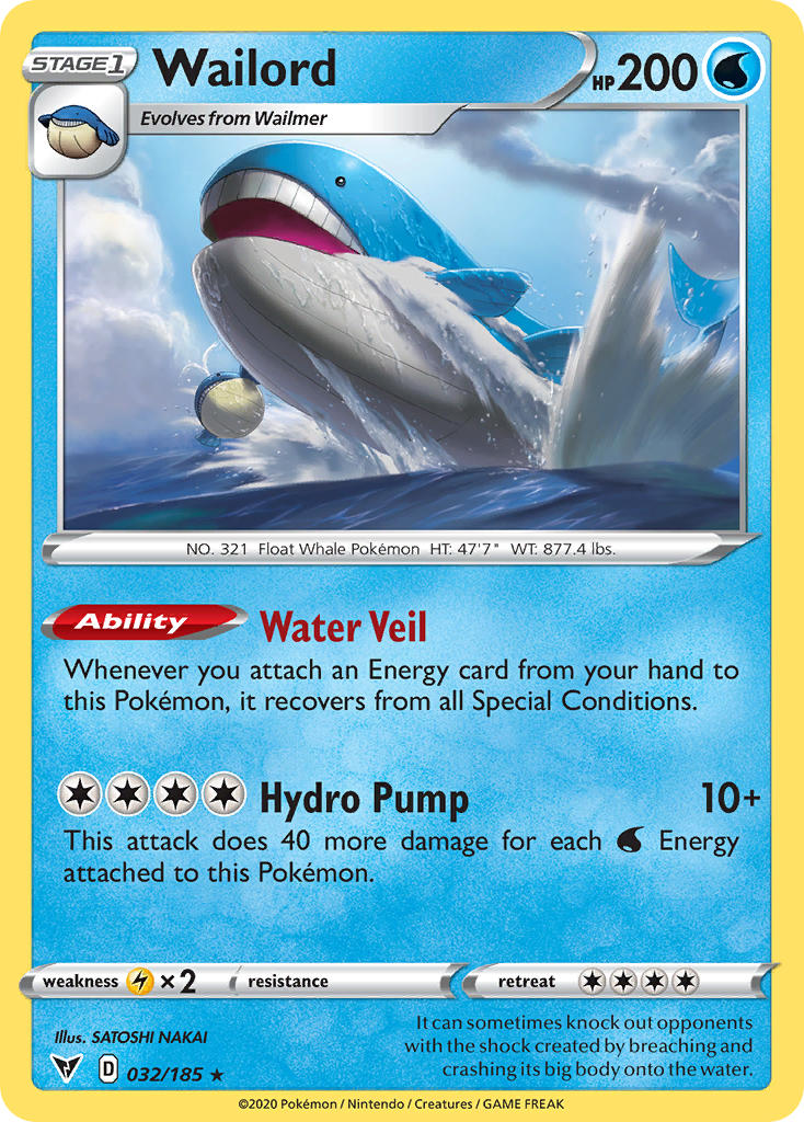 Wailord (032/185) [Sword & Shield: Vivid Voltage] | Good Games Modbury