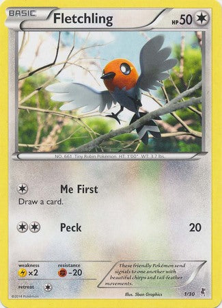 Fletchling (1/30) [XY: Trainer Kit 1 - Bisharp] | Good Games Modbury