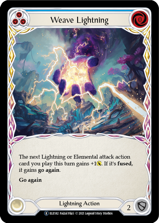 Weave Lightning (Blue) [U-ELE182] (Tales of Aria Unlimited)  Unlimited Rainbow Foil | Good Games Modbury