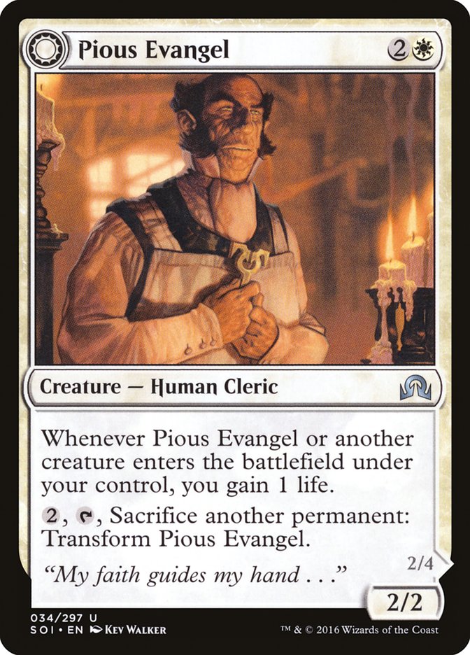 Pious Evangel // Wayward Disciple [Shadows over Innistrad] | Good Games Modbury