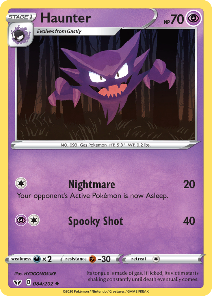 Haunter (084/202) [Sword & Shield: Base Set] | Good Games Modbury