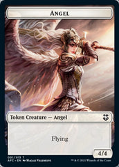 Angel // Saproling Double-Sided Token [Dungeons & Dragons: Adventures in the Forgotten Realms Commander Tokens] | Good Games Modbury