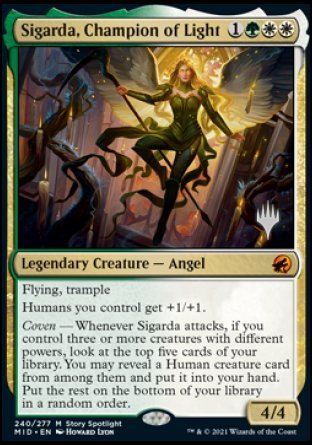 Sigarda, Champion of Light (Promo Pack) [Innistrad: Midnight Hunt Promos] | Good Games Modbury