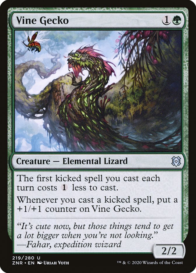 Vine Gecko [Zendikar Rising] | Good Games Modbury