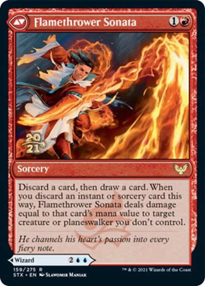 Torrent Sculptor // Flamethrower Sonata [Strixhaven: School of Mages Prerelease Promos] | Good Games Modbury