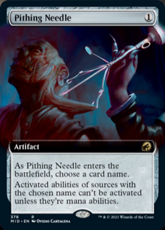 Pithing Needle (Extended Art) [Innistrad: Midnight Hunt] | Good Games Modbury