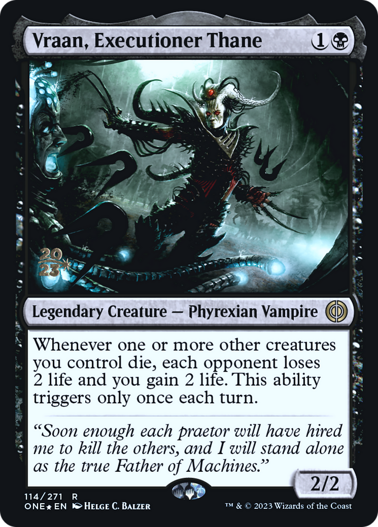 Vraan, Executioner Thane [Phyrexia: All Will Be One Prerelease Promos] | Good Games Modbury