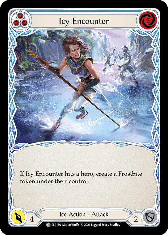 Icy Encounter (Blue) [ELE159] (Tales of Aria)  1st Edition Rainbow Foil | Good Games Modbury