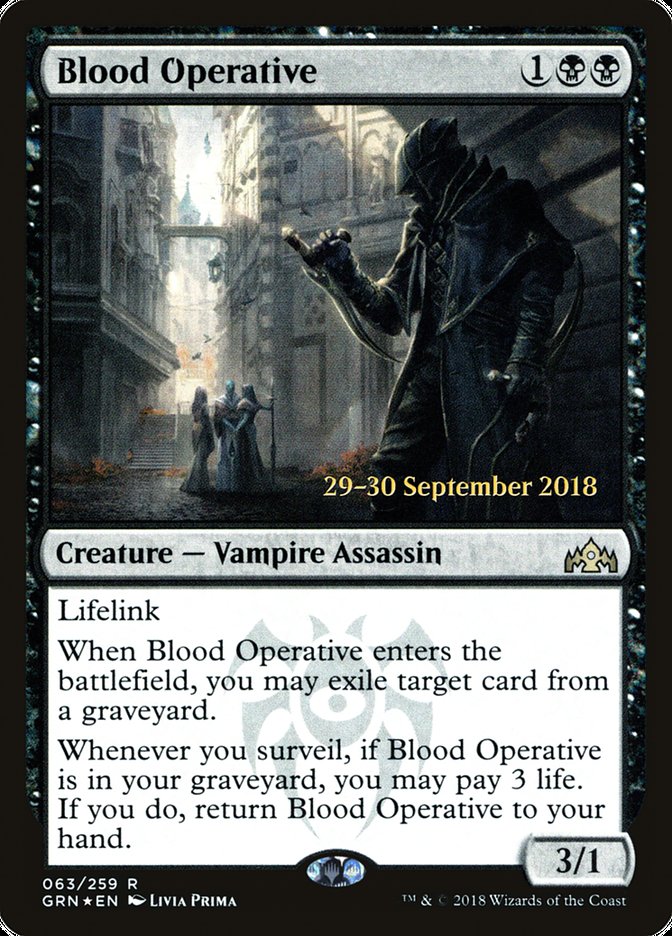 Blood Operative [Guilds of Ravnica Prerelease Promos] | Good Games Modbury