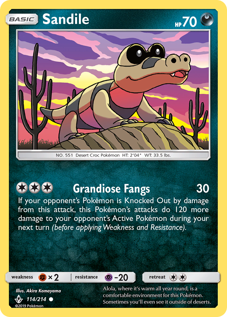 Sandile (114/214) [Sun & Moon: Unbroken Bonds] | Good Games Modbury