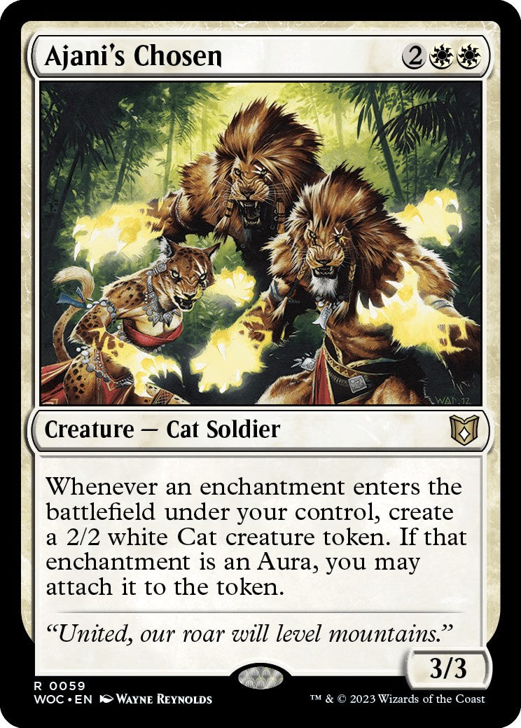 Ajani's Chosen [Wilds of Eldraine Commander] | Good Games Modbury