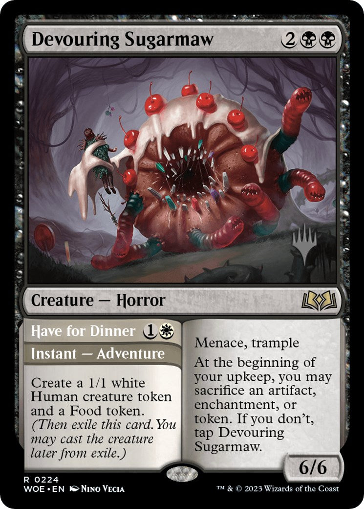 Devouring Sugarmaw // Have for Dinner(Promo Pack) [Wilds of Eldraine Promos] | Good Games Modbury