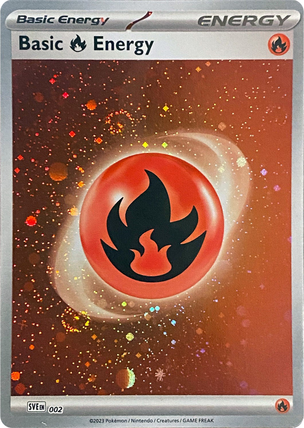 Basic Fire Energy (002) (Cosmos Holo) [Scarlet & Violet: Base Set] | Good Games Modbury