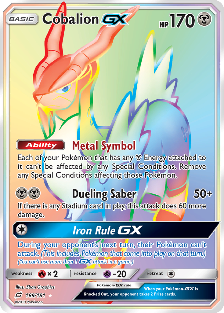 Cobalion GX (189/181) [Sun & Moon: Team Up] | Good Games Modbury