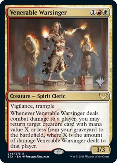 Venerable Warsinger (Promo Pack) [Strixhaven: School of Mages Promos] | Good Games Modbury