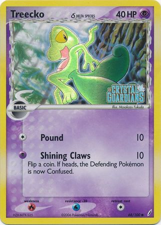 Treecko (68/100) (Delta Species) (Stamped) [EX: Crystal Guardians] | Good Games Modbury