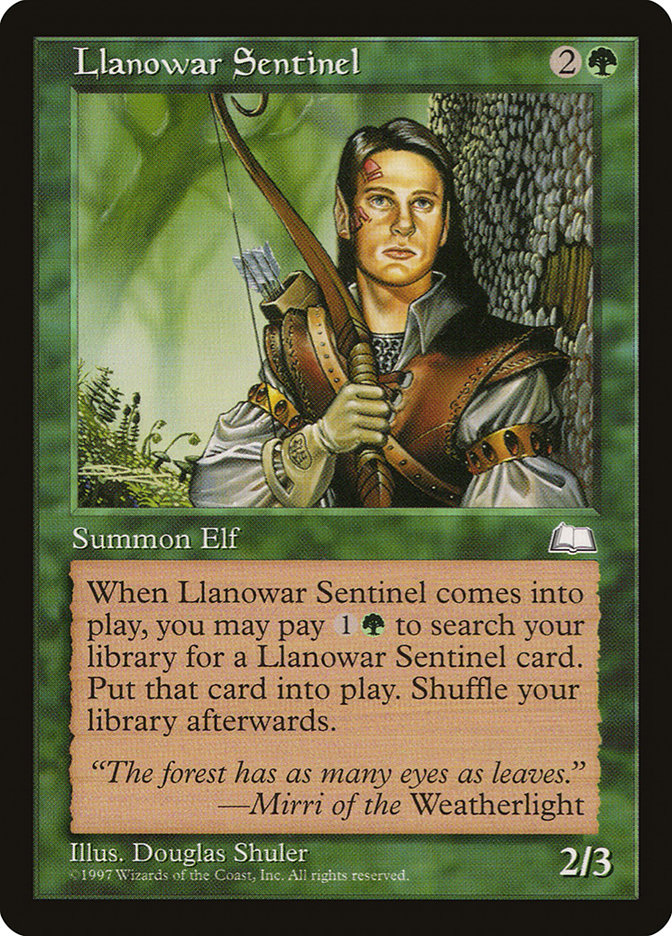 Llanowar Sentinel [Weatherlight] | Good Games Modbury