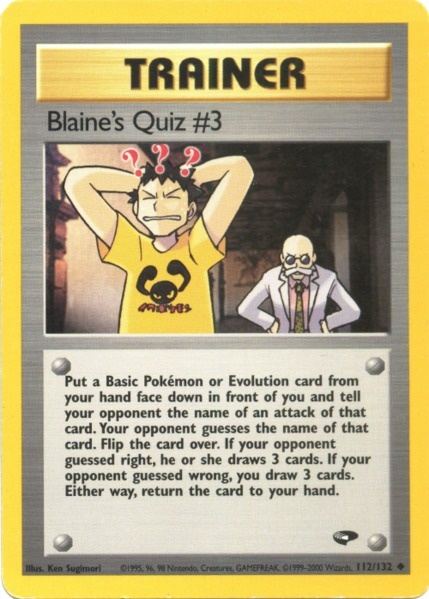 Blaine's Quiz #3 (112/132) [Gym Challenge Unlimited] | Good Games Modbury