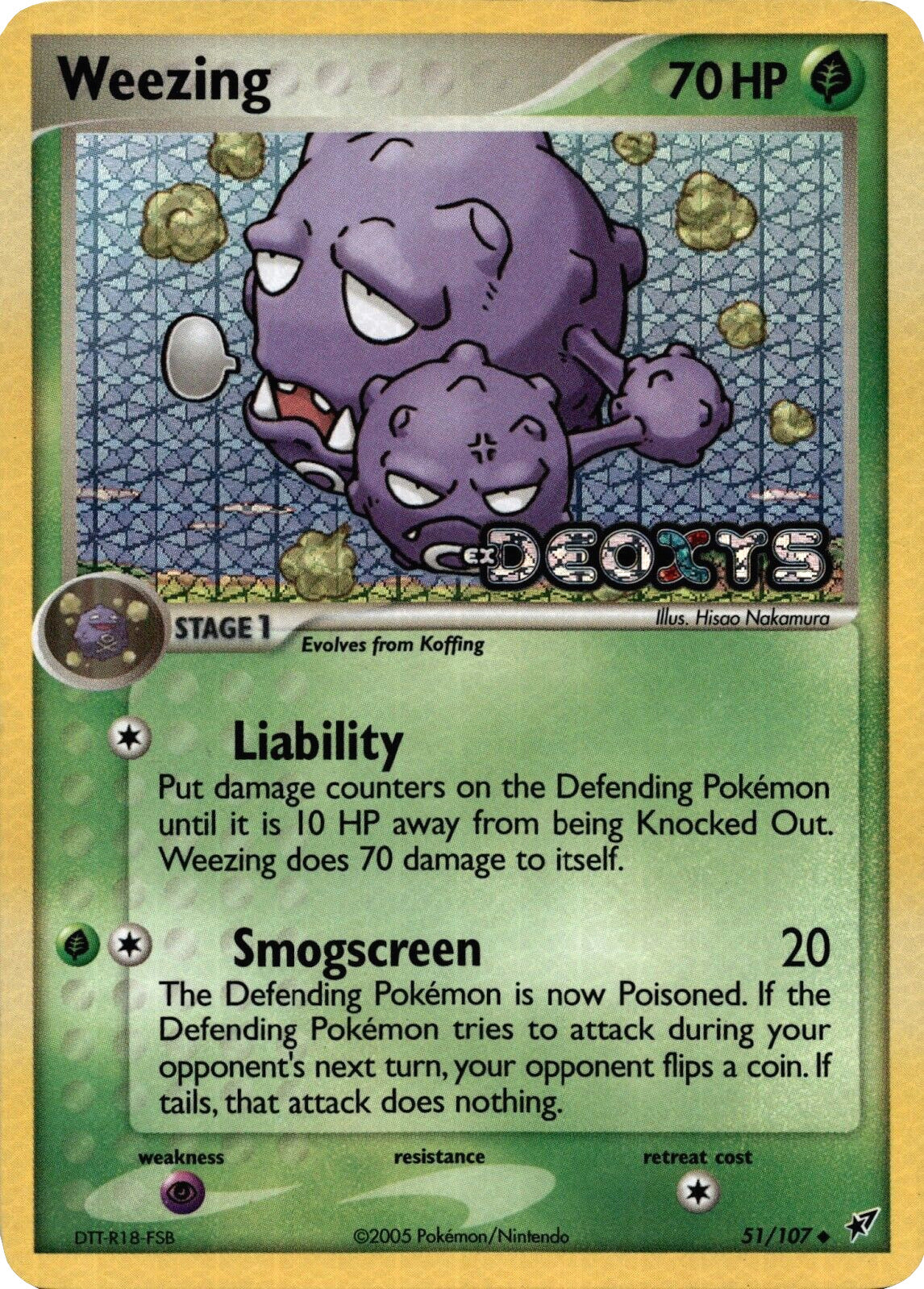 Weezing (51/107) (Stamped) [EX: Deoxys] | Good Games Modbury